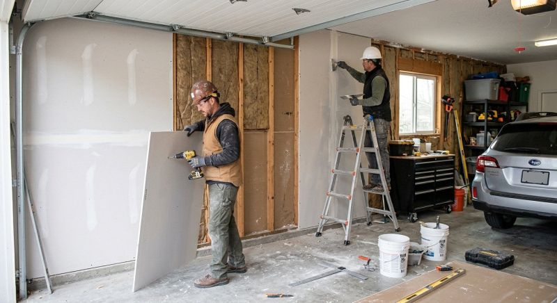 Garage Wallboard Installation